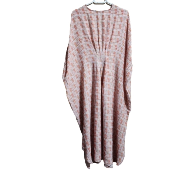 Libas v neckline printed georgette kaftan maxi dress size medium - Picture 7 of 8